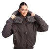 Women's Solid Color Simple Fur Collar Cotton Clothes Coat