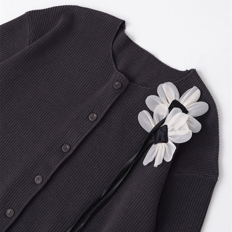 Women's Round Neck Knitted Jacket