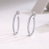 Ribbon - Set With Top-quality Moissanite S925, Silver And Platinum-plated Stud Earrings, A Fashionable And Trendy Accessory That Can Be Tested With A Diamond Pen