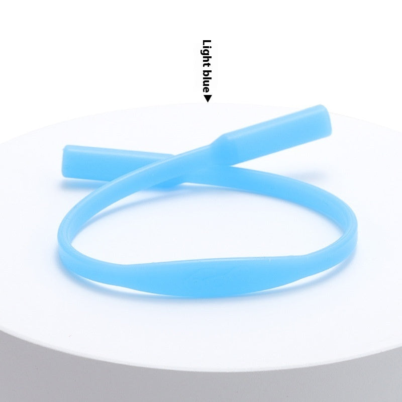 Solid Color Simple Silicone Glasses Non-slip Rope Glasses Strap