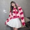 Girls Retro Loose Love Plush Jacket Women
