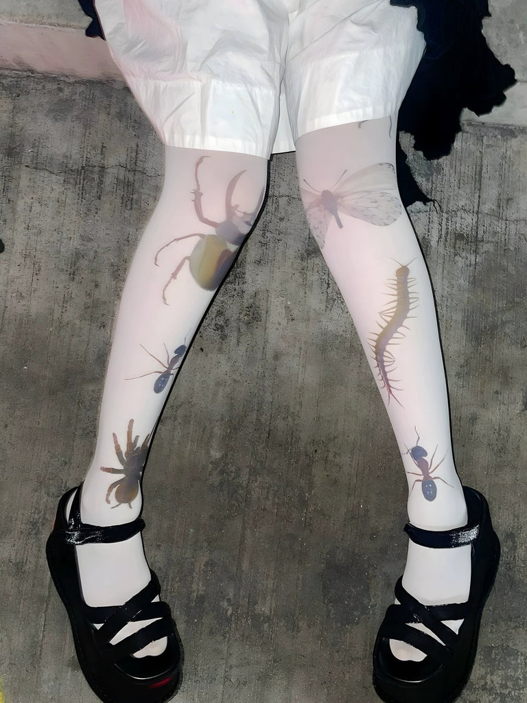 Printed Sheer Pantyhose For Women