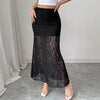 New Lace High Waist Flattering Sheath Slimming Dress Fall Winter Skirt