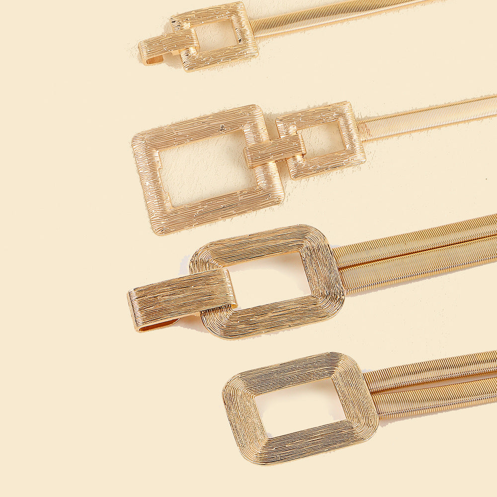 Minimalist Women's Decoration With Elastic Waistband And Versatile Waist Chain