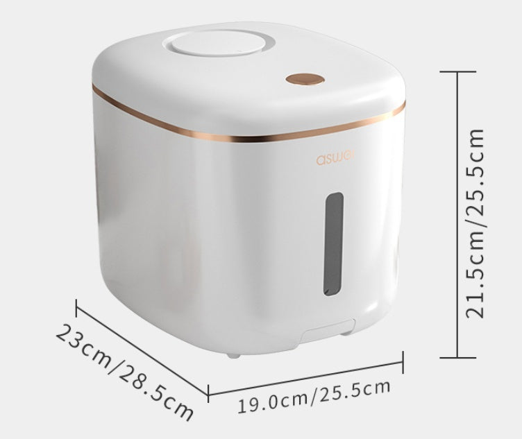 Pearl White With Golden Strip Rice Box