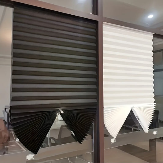 Full Shading Curtain Self-adhesive Pleated Shades Punch-free Adhesive Roller Shutter