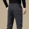Men's Fleece-lined Slim Fit Tapered Casual Pants