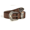 Brown Texture Niche Pin Buckle Belt