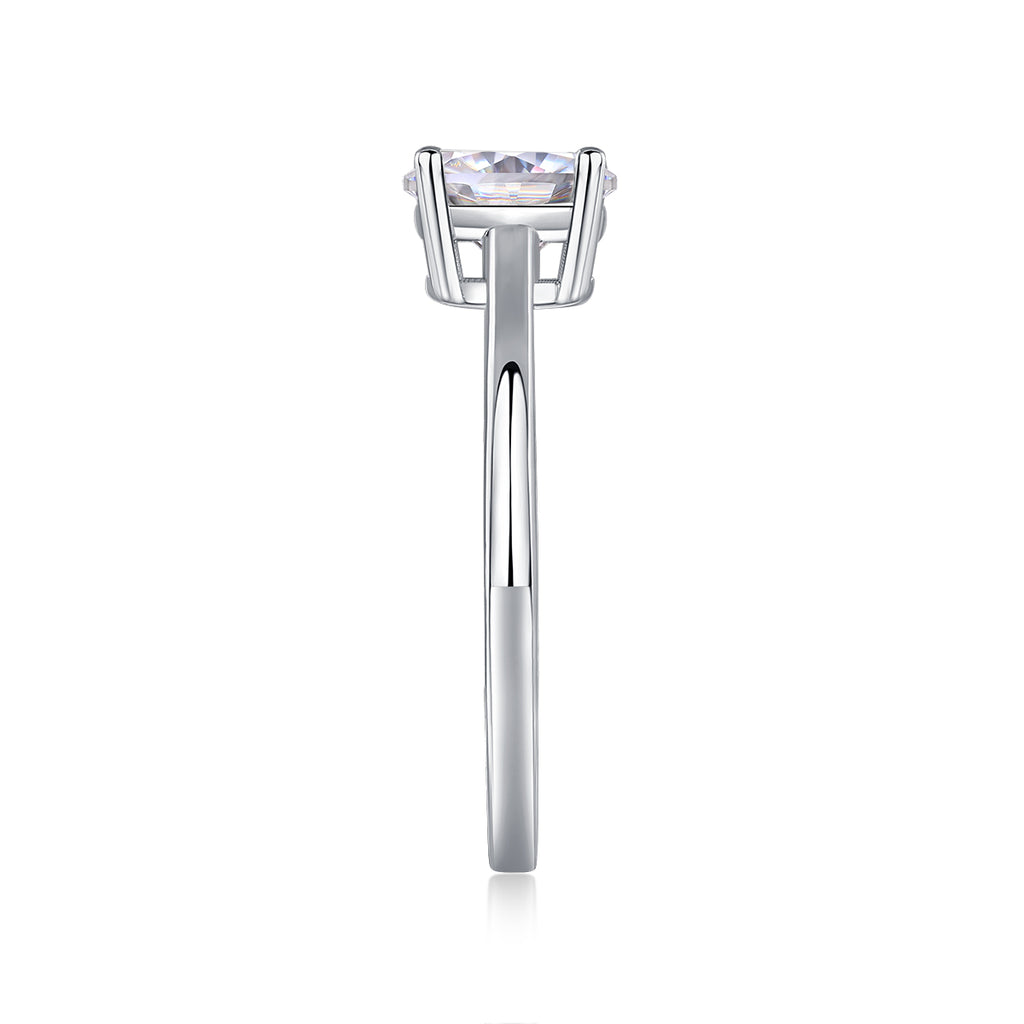 Eternal And Unchanging - A Wedding Ring Set With Top-quality Moissanite S925 Silver And Platinum-plated Diamond Can Be Tested With A Diamond Pen