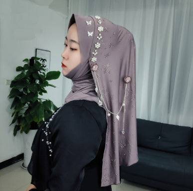 Milk Silk Snowflake Tassel Soft Brim Wrap Scarf