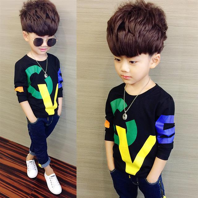 New Boys' Long-sleeved T-shirt Autumn Children's Bottoming Shirt