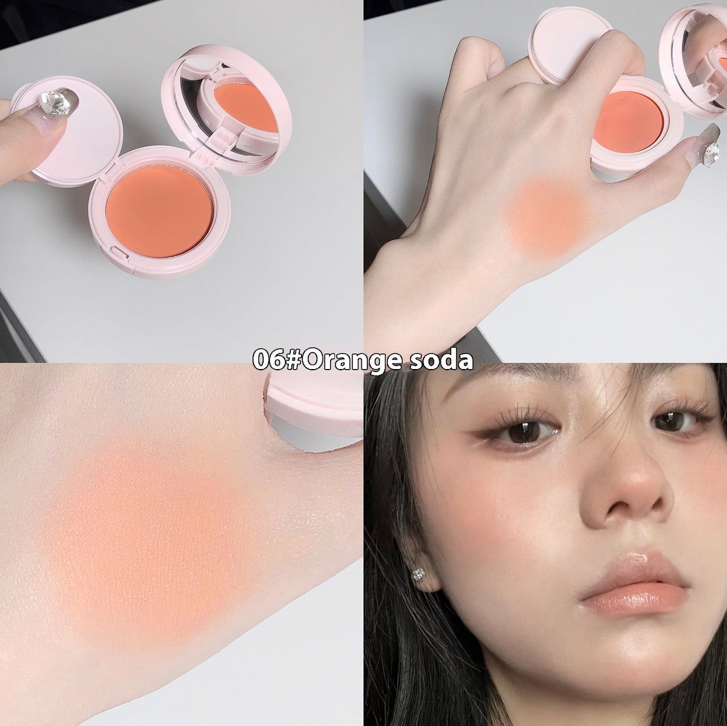 Women's Air Cushion Natural Tender Delicate Low Saturation Blush Cream