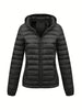 Women's Lightweight Hooded Winter Jacket Nylon Material