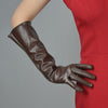 Women's Fashion PU Matte Long Leather Gloves