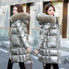 Women's Medium-Long Wash-Free Hooded Thickened White Duck Down Jacket