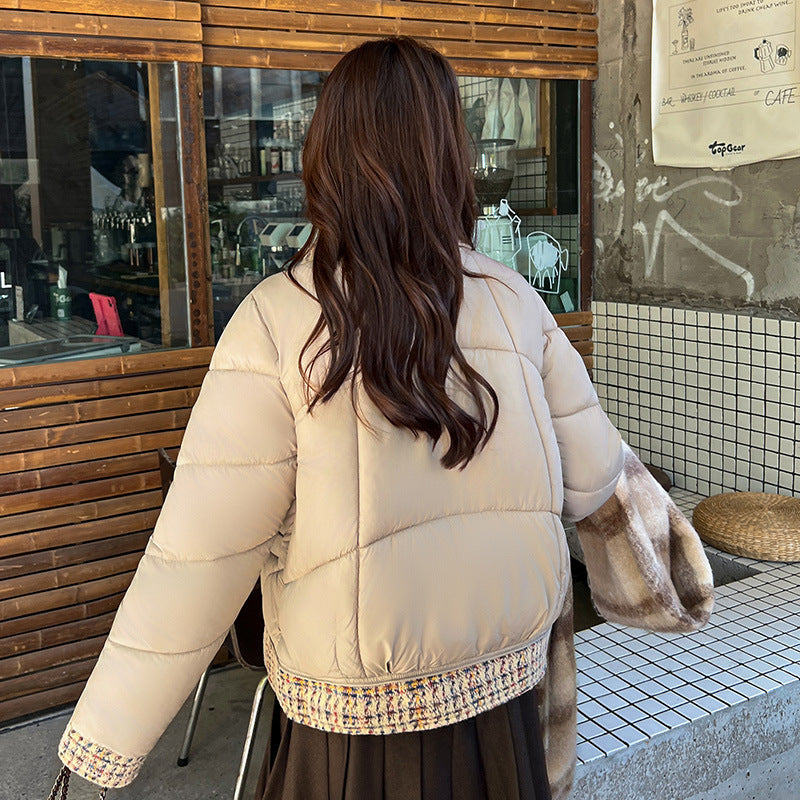 ملابس واقية من البرد بتصميم غربي أنيق، معطف قصير دافئ