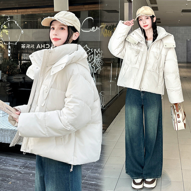 Short Down Jacket Women's Hooded Warm Jacket