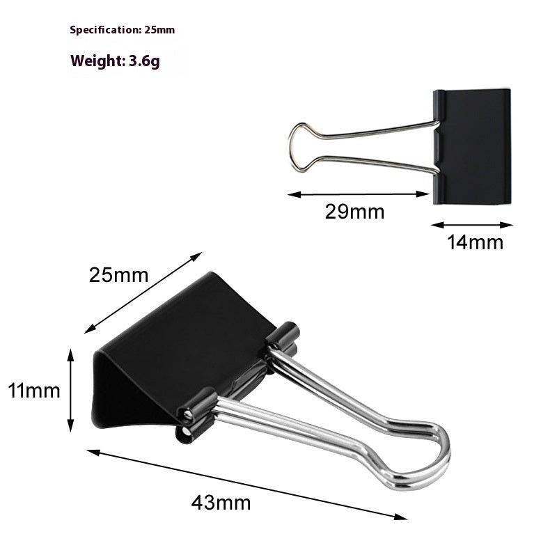 Hand Account Ticket Holder Black Long Tail Clip