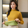 Fleece-lined Thickened Bottoming Shirt Women's Half High-necked