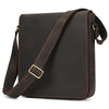 First Layer Cowhide Flip Shoulder Men's Leather Shoulder Bag Crazy Horse Leather Crossbody Bag