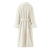 Women's Clothing Big Fur Collar Belt White Woolen Long-cut Coat
