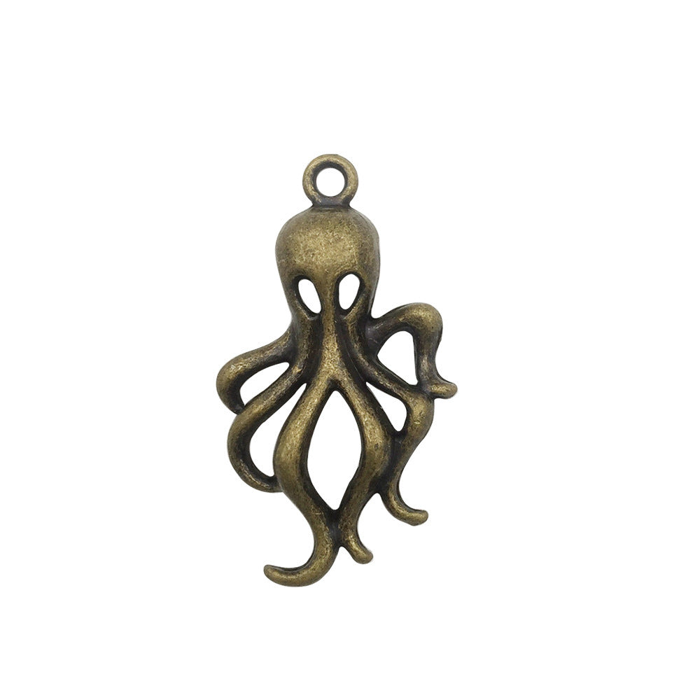 Retro Tibetan Silver Antique Brass Alloy DIY Accessories Marine Turtle Shell Necklace Bracelet Jewelry