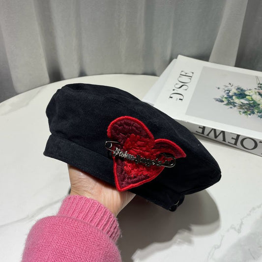 Retro Love Beret Children's Summer Thin Niche Street Fashion
