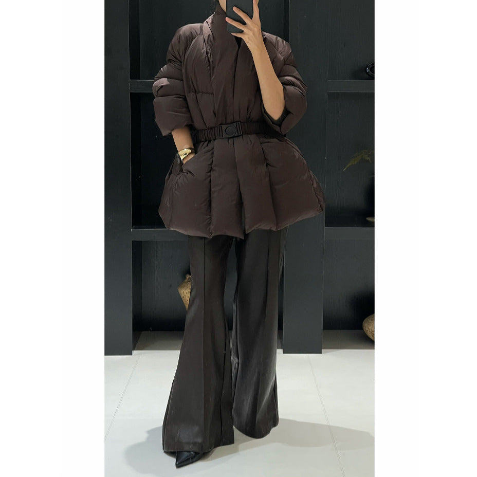 Good-looking Lace-up Cotton-padded Jacket Women's Korean-style Casual All-matching