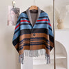 Tassel Wool Cloak Double-sided Shawl Multi-functional Warm Scarf