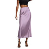 European And American Style Elegant Texture Satin Slimming Straight Mid-length Skirt