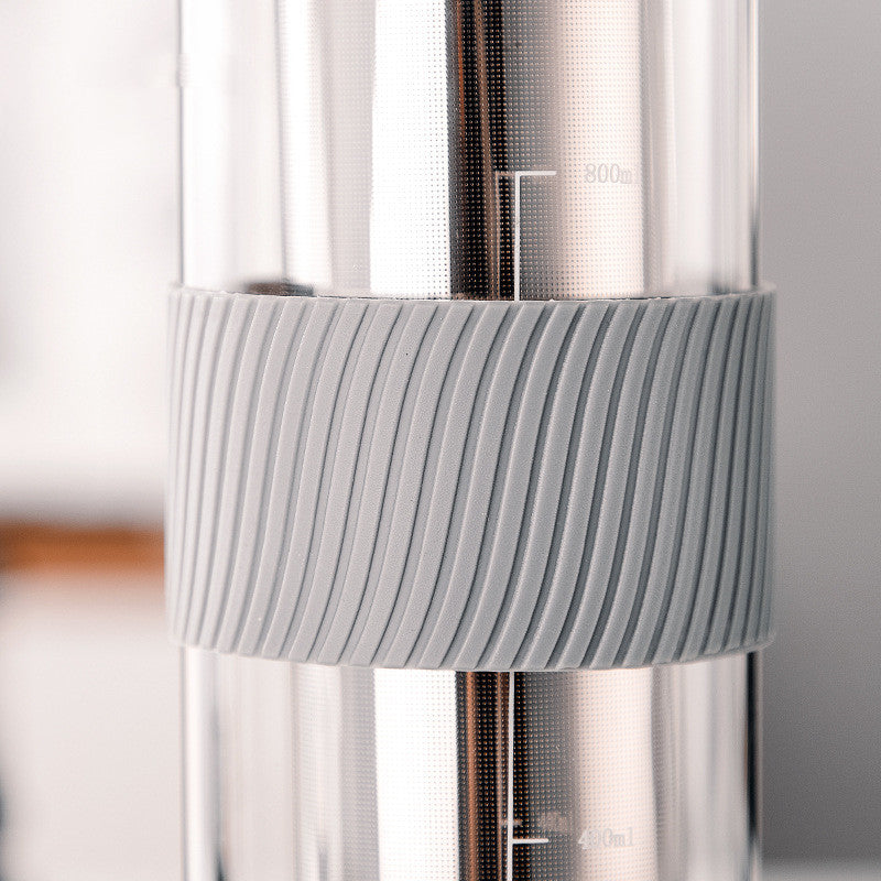 إبريق قهوة بالتنقيط المثلج، قاعدة سيليكون، إبريق استخلاص القهوة الباردة، مناسب للمطبخ والبار، صانع قهوة باردة، فلتر عصير وشاي، إبريق زجاجي