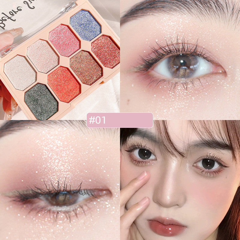 Earth Color Eye Shadow Repair Plate Pearl Milk Tea Color Makeup Cosmetics