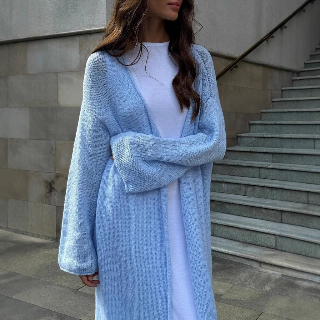 European And American Style Hollow Knitted Cardigan Idle Style V-neck Coat