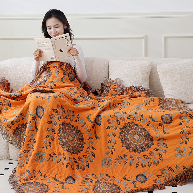 Double-sided Available Pure Cotton Gauze Towel Blanket