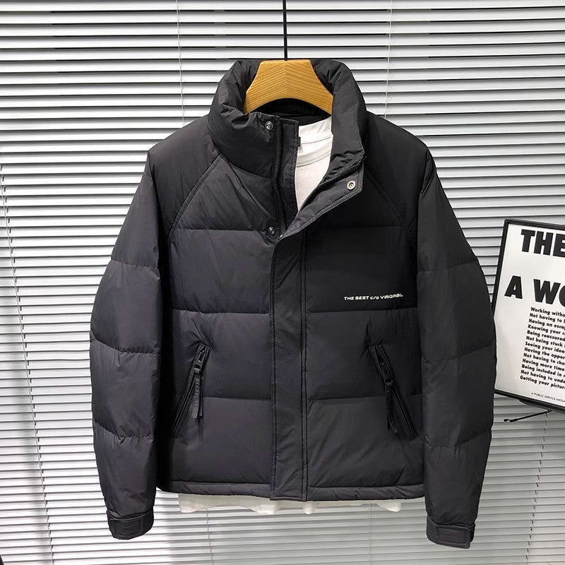 Stand Collar Men's Down Jacket Rooms Thick Warm Jacket