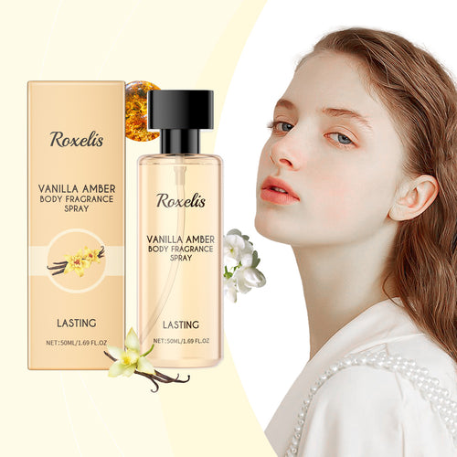 بخاخ معطر للجسم برائحة الفانيليا والعنبر