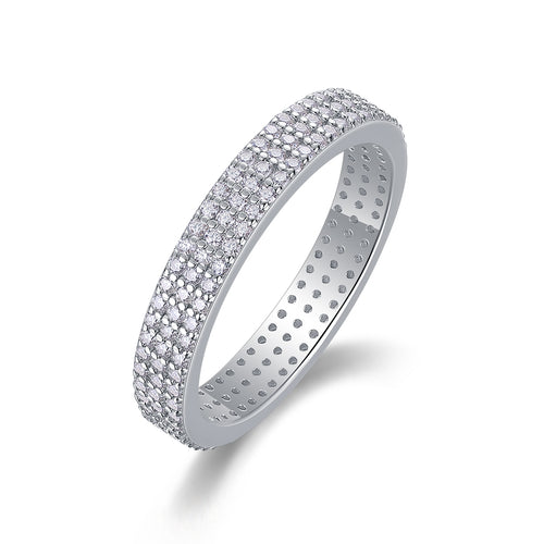 Moon Shadow Romance - A Wedding Ring Set With Top-quality Moissanite S925 Silver And Platinum-plated Diamond. The Ring Can Be Tested With A Diamond Pen In Yellow Gold And Rose Gold