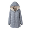 Geometric Wave Hooded Fleece-lined Warm-keeping Cotton Clothing