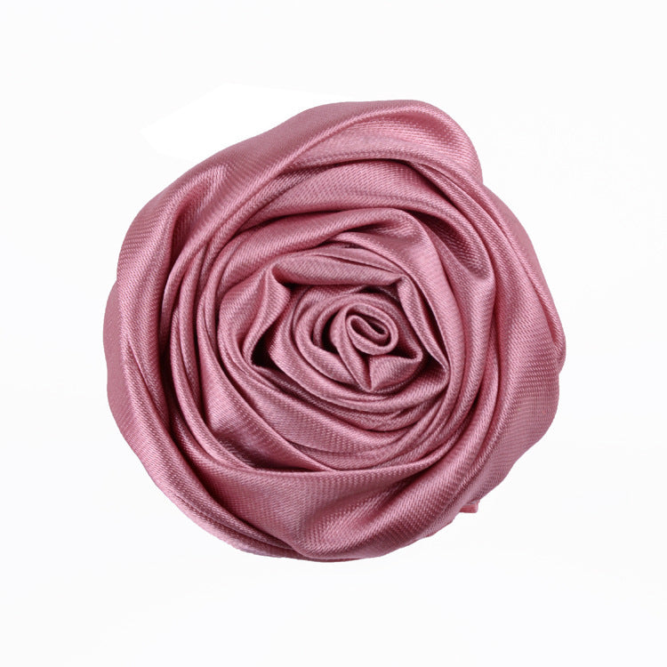 Rose Three-dimensional Bud Satin Fabric Flower Corsage Bridal Bouquet Ornament Accessories