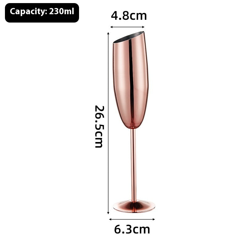 Champagne glass stainless steel goblet