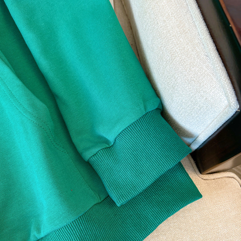 Loose And Slim Pullover Hooded Sweater For Women