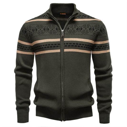 Men's Fashion Sweater Zipper Knitted Jacket