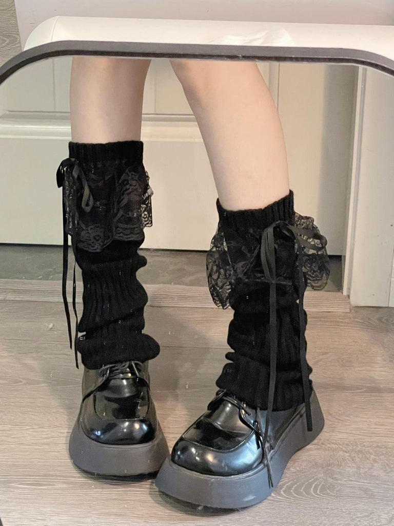 Lace Bunching Socks Girl Hot Girl Leg Warmer College Style