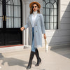 Women's Mid-Length French Hepburn Style Retro Slim Wool Coat