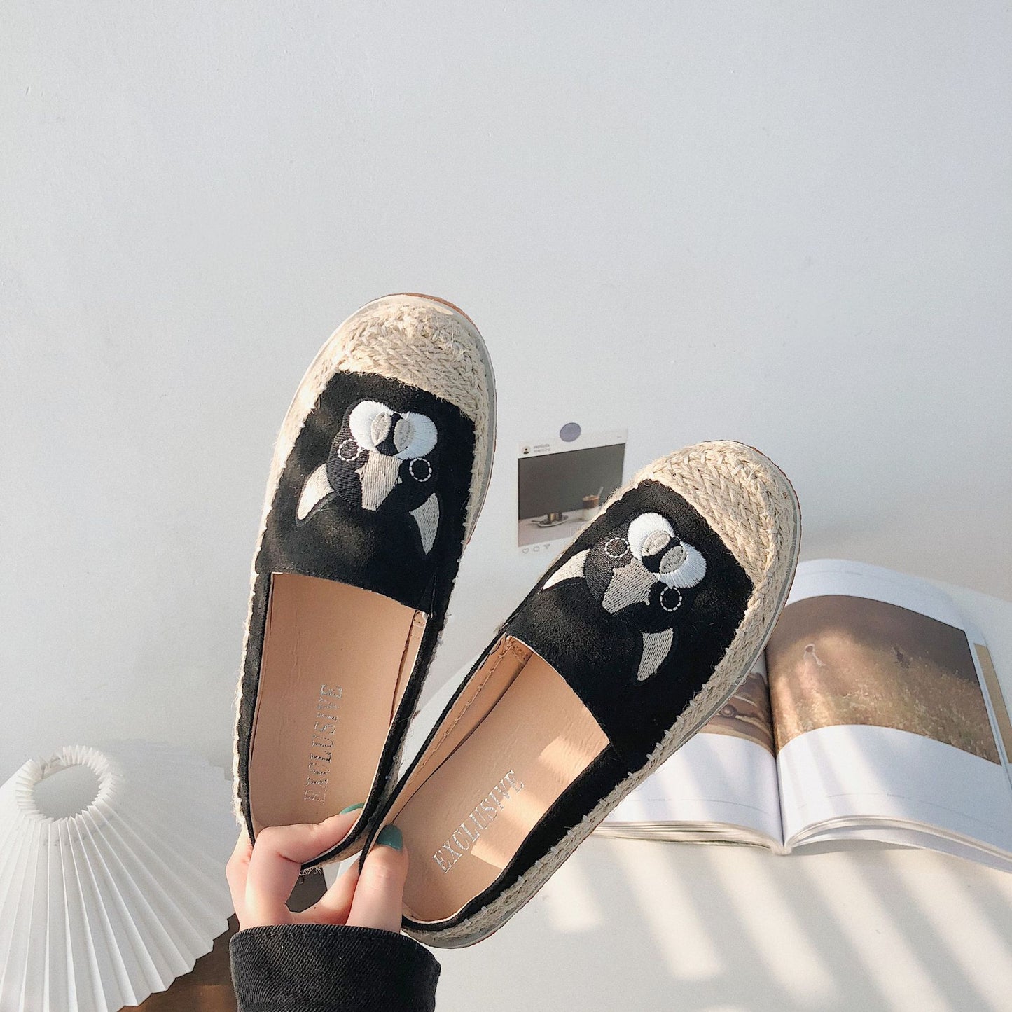 Fisherman dog flat half dragging lazy shoes