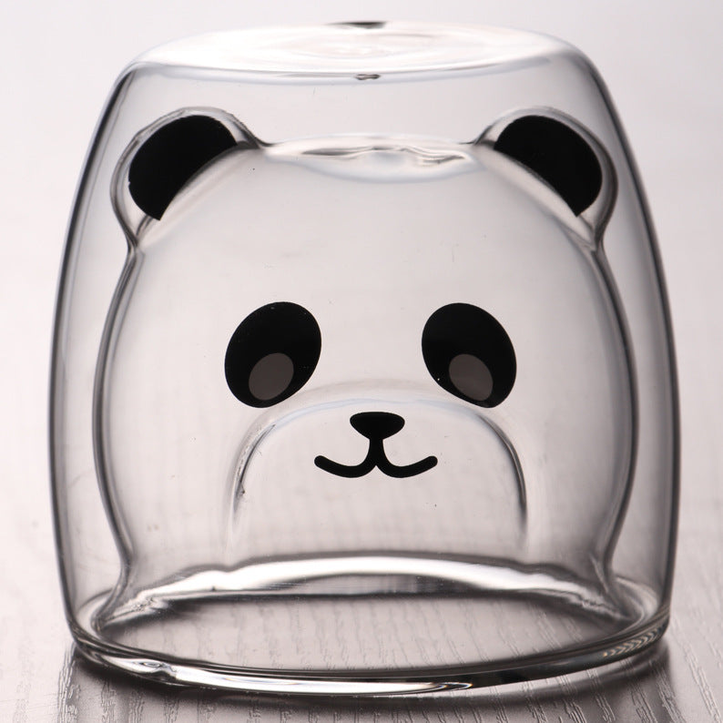 3D Double Layer Lovely Panda Cup Skull Wine Cup