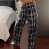 High Waist Straight Wide Leg Casual Homewear Pants
