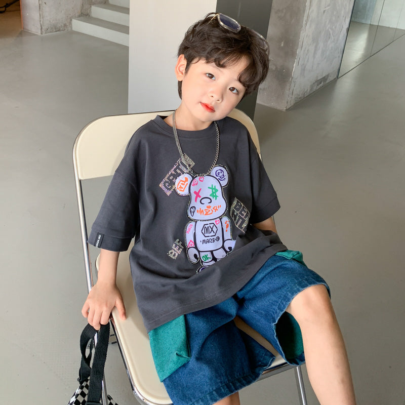 Boys Short Sleeve T-Shirt Suit Top