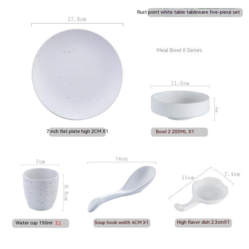 Japanese-style Hotel Table Display Tableware Four-piece Bowl And Dish Set Single Restaurant Restaurant Hot Pot Restaurant Commercial Logo