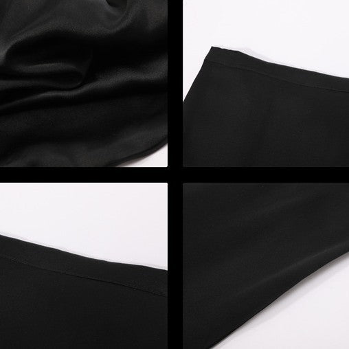 Women's Simple Silk Long Lace-up Nightcap